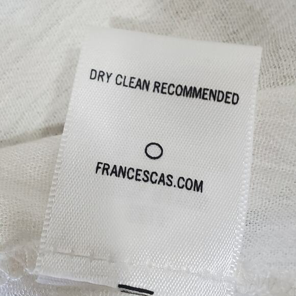 Francesca's Miami White Crochet Tie Drapey Flowy Cardigan Career Medium - Picture 8 of 10